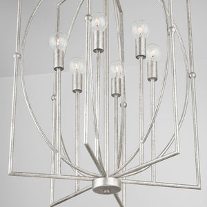 Capital Lighting 537961AS Oran 6 Light Foyer Antique Silver