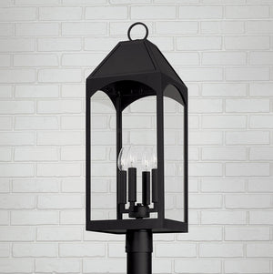 Capital Lighting 946343BK Burton 4 Light Outdoor Post Lantern Black