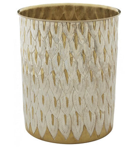 Thompson Traders Pavone Wastebasket Pavone Wastebasket AP3 Polished Brass and Nickel
(Peacock)