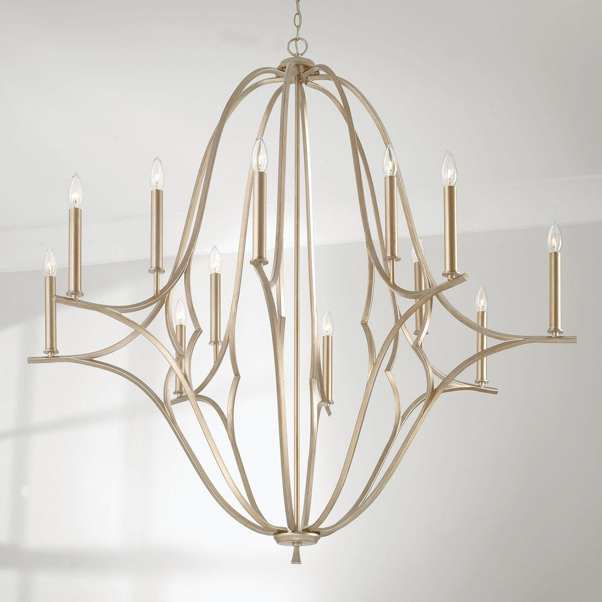 Capital Lighting 450001BS Claire 12 Light Chandelier Brushed Champagne