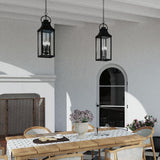 Capital Lighting 946442BK Bradford 4 Light Outdoor Hanging Lantern Black