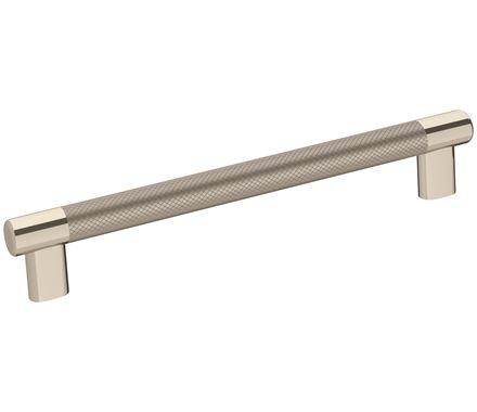 Amerock BP36562PNSS Esquire Cabinet Pull, 8in (203mm) Center-to-Center, Polished Nickel/Stainless Steel