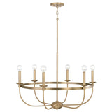 Capital Lighting 425161AD Rylann 6 Light Chandelier Aged Brass