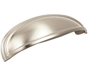 Amerock Cabinet Cup Pull Satin Nickel 3 inch. (76 mm) & 4 inch. (102 mm) Center to Center Ashby 1 Pack Drawer Pull Drawer Handle Cabinet Hardware
