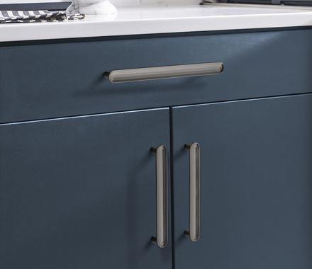 Amerock Cabinet Pull Gunmetal 7-9/16 inch (192 mm) Center to Center Concentric 1 Pack Drawer Pull Drawer Handle Cabinet Hardware