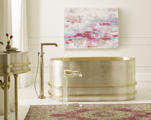 Thompson Traders Quintana Tub Quintana KCT60 Satin Brass and Burnished Nickel
(Smooth)

**Drain not included**