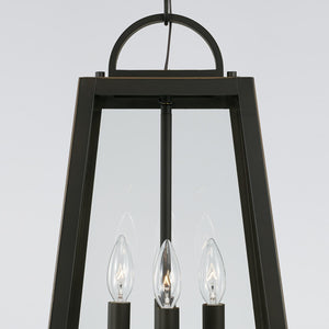 Capital Lighting 943744OZ Leighton 4 Light Outdoor Hanging Lantern Oiled Bronze