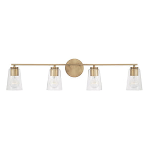 Capital Lighting 148641AD-537 Portman 4 Light Vanity Aged Brass