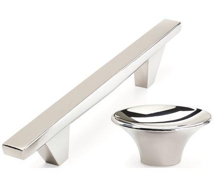 Amerock Cabinet Pull Satin Nickel 3-3/4 inch (96 mm) Center to Center Sleek 1 Pack Drawer Pull Drawer Handle Cabinet Hardware