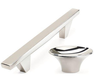 Amerock Cabinet Pull Satin Nickel 3-3/4 inch (96 mm) Center to Center Sleek 1 Pack Drawer Pull Drawer Handle Cabinet Hardware