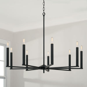 Capital Lighting 448691MB Portman 9 Light Chandelier Matte Black