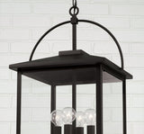 Capital Lighting 948042BK Bryson 4 Light Outdoor Hanging Lantern Black