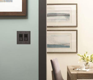 Amerock Wall Plate Black Bronze 2 Rocker Switch Plate Cover Mulholland 1 Pack Decora Wall Plate Light Switch Cover