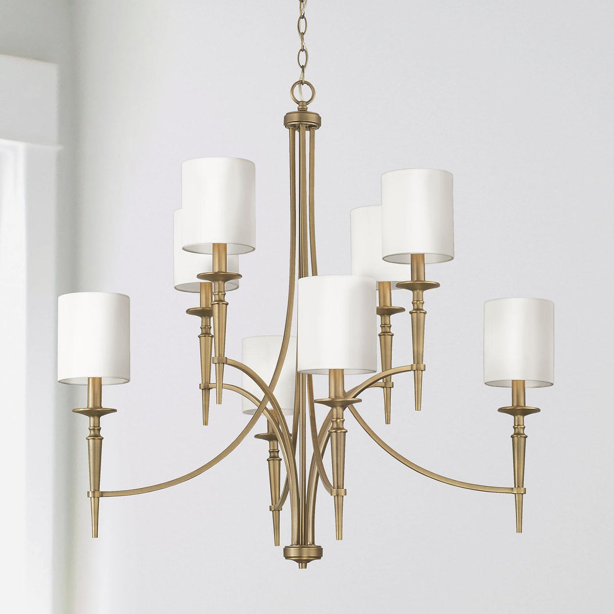 Capital Lighting 442681AD-701 Abbie 8 Light Chandelier Aged Brass