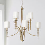 Capital Lighting 442681AD-701 Abbie 8 Light Chandelier Aged Brass