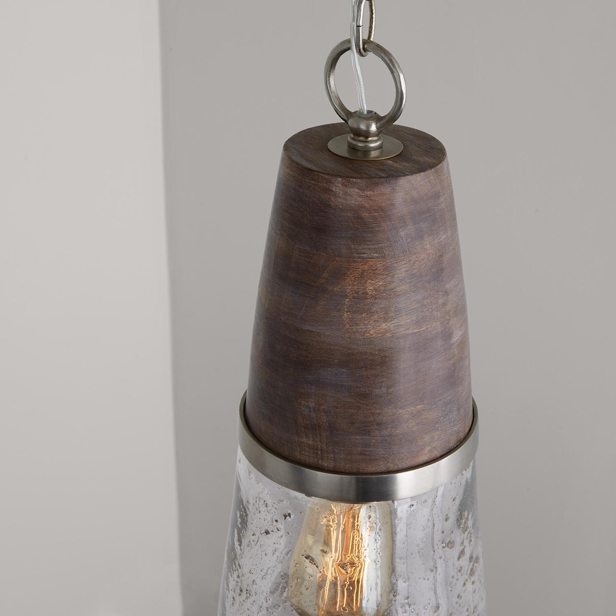 Capital Lighting 340511HN Connor 1 Light Pendant Barnhouse and Matte Nickel