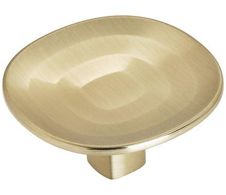 Amerock Cabinet Knob Golden Champagne 1-9/16 inch (40 mm) Diameter Concentric 1 Pack Drawer Knob Cabinet Hardware