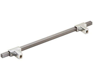 Amerock Cabinet Pull Polished Chrome/Black Chrome 7-9/16 inch (192 mm) Center to Center Urbanite 1 Pack Drawer Pull Drawer Handle Cabinet Hardware