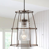 Capital Lighting 329711NG-462 Turner 1 Light Pendant Nordic Grey