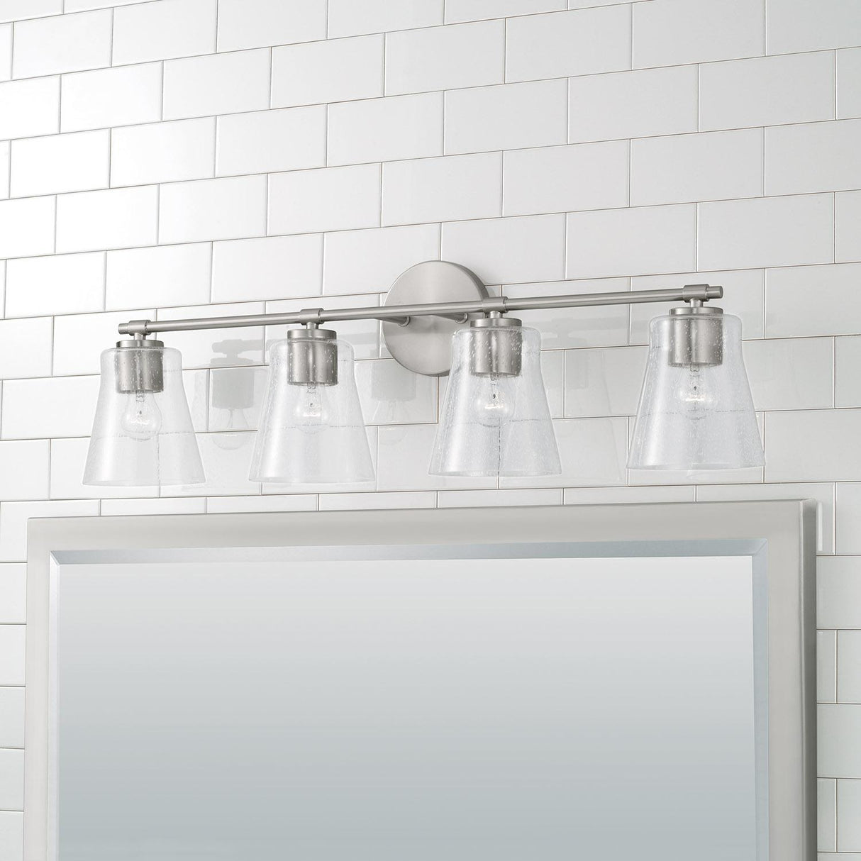 Capital Lighting 146941BN-533 Baker 4 Light Vanity Brushed Nickel