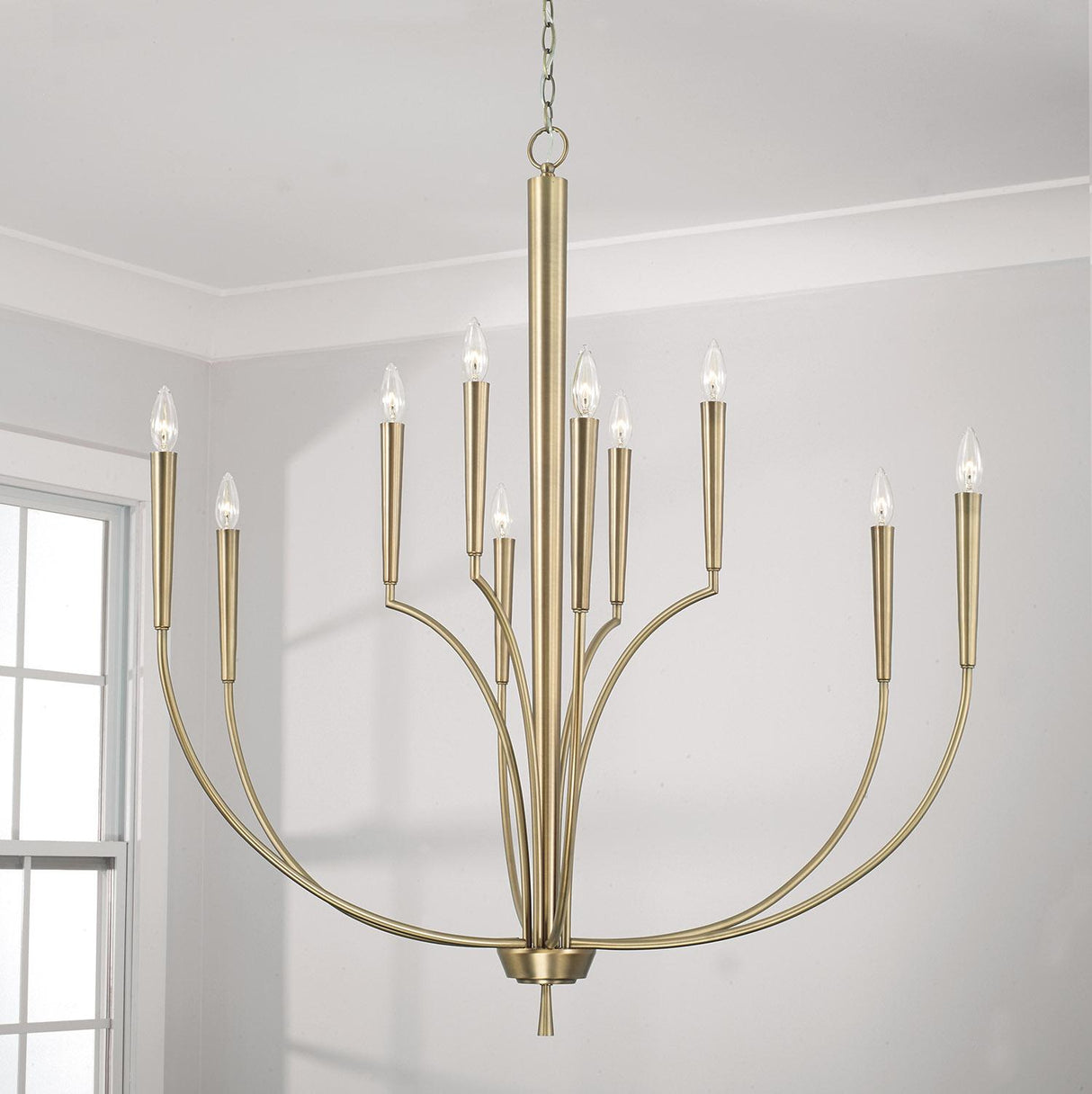 Capital Lighting 445901AD Holden 10 Light Chandelier Aged Brass