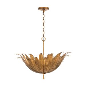 Capital Lighting 349541AG Eden 4 Light Pendant Antique Gold