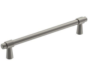 Amerock Cabinet Pull Satin Nickel 6-5/16 inch (160 mm) Center-to-Center Destine 1 Pack Drawer Pull Cabinet Handle Cabinet Hardware