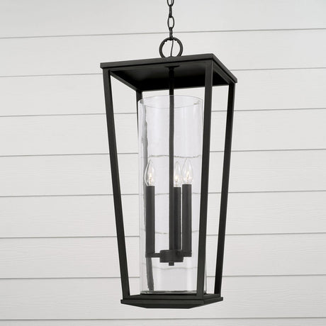 Capital Lighting 948132BK Elliott 3 Light Outdoor Hanging Lantern Black