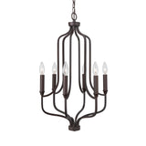 Capital Lighting 439261BZ Reeves 6 Light Chandelier Bronze