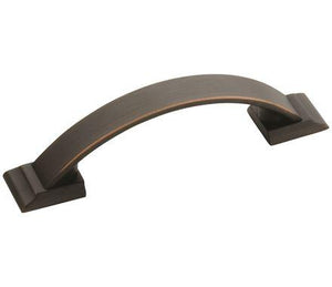 Amerock Cabinet Pull Oil Rubbed Bronze 3 inch (76 mm) Center to Center Candler 1 Pack Drawer Pull Drawer Handle Cabinet Hardware