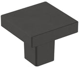 Amerock Cabinet Knob Matte Black 1-3/16 inch (30 mm) Length Monument 1 Pack Drawer Knob Cabinet Hardware