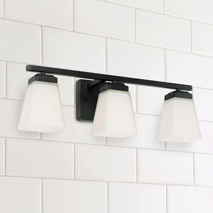 Capital Lighting 114431MB-334 Baxley 3 Light Vanity Matte Black
