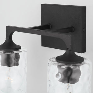 Capital Lighting 137321BI-486 Clint 2 Light Vanity Black Iron