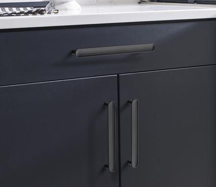 Amerock Cabinet Pull Matte Black 7-9/16 inch (192 mm) Center to Center Concentric 1 Pack Drawer Pull Drawer Handle Cabinet Hardware