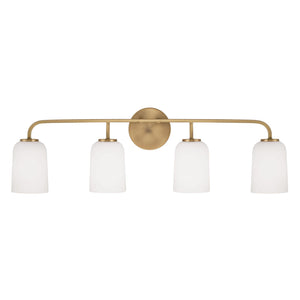 Capital Lighting 148841AD-542 Lawson 4 Light Vanity Aged Brass