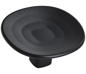 Amerock Cabinet Knob Matte Black 1-9/16 inch (40 mm) Diameter Concentric 1 Pack Drawer Knob Cabinet Hardware