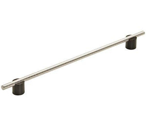 Amerock Cabinet Pull Matte Black/Polished Nickel 12-5/8 inch (320 mm) Center to Center Transcendent 1 Pack Drawer Pull Drawer Handle Cabinet Hardware
