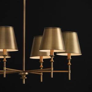 Capital Lighting 449761AD-707 Whitney 6 Light Chandelier Aged Brass