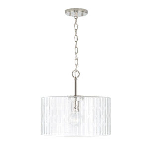 Capital Lighting 241311PN Emerson 1 Light Semi-Flush Polished Nickel