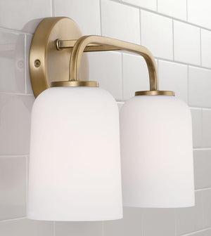 Capital Lighting 148821AD-542 Lawson 2 Light Vanity Aged Brass