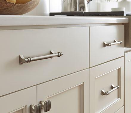 Amerock Cabinet Knob Satin Nickel 1-1/4 inch (32 mm) Length Davenport 1 Pack Drawer Knob Cabinet Hardware