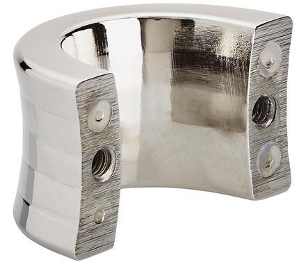 Amerock Cabinet Finger Pull Polished Nickel 1-1/4 inch (32 mm) Center to Center Concentric 1 Pack Drawer Pull Drawer Handle Cabinet Hardware