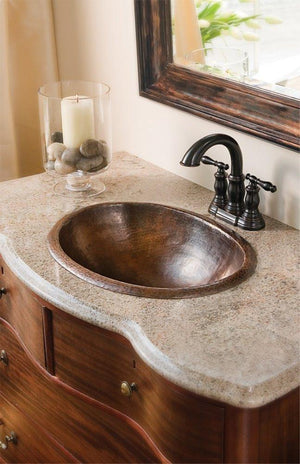 Thompson Traders Matisse Black Copper Bath Sink Huacana 2OBC Aged Copper
 (Hammered)