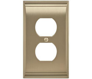 Amerock Wall Plate Golden Champagne Duplex Outlet Cover Candler 1 Pack Electrical Outlet Cover