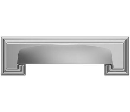 Amerock Cabinet Cup Pull Polished Chrome 3 inch & 3-3/4 inch (76mm & 96 mm) Center-to-Center Appoint 1 Pack Drawer Pull Cabinet Handle Cabinet Hardware
