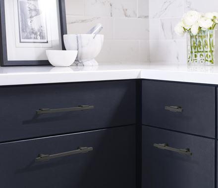 Amerock Cabinet Pull Matte Black/Matte Black 6-5/16 inch (160 mm) Center to Center Urbanite 1 Pack Drawer Pull Drawer Handle Cabinet Hardware