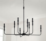 Capital Lighting 450381XK Paloma 8 Light Chandelier Textured Black