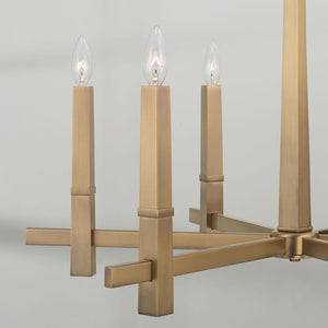Capital Lighting 449661AD Blake 6 Light Chandelier Aged Brass