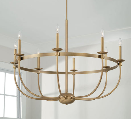 Capital Lighting 425181AD Rylann 8 Light Chandelier Aged Brass