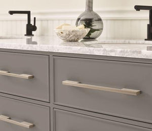 Amerock Cabinet Pull Silver Champagne 6-5/16 inch (160 mm) Center to Center Separa 1 Pack Drawer Pull Drawer Handle Cabinet Hardware